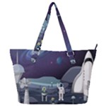 Alien Astronaut Scene Full Print Shoulder Bag
