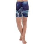 Alien Astronaut Scene Kids  Lightweight Velour Capri Yoga Leggings