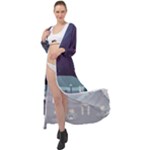 Alien Astronaut Scene Maxi Chiffon Beach Wrap