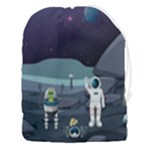 Alien Astronaut Scene Drawstring Pouch (3XL)