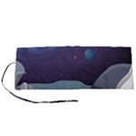 Alien Astronaut Scene Roll Up Canvas Pencil Holder (S)