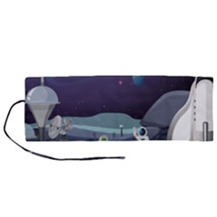 Alien Astronaut Scene Roll Up Canvas Pencil Holder (M) from ArtsNow.com