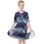 Alien Astronaut Scene Kids  All Frills Chiffon Dress