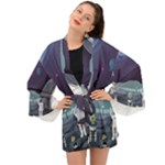 Alien Astronaut Scene Long Sleeve Kimono