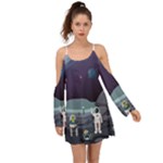 Alien Astronaut Scene Boho Dress