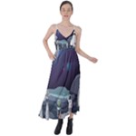 Alien Astronaut Scene Tie Back Maxi Dress