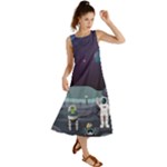 Alien Astronaut Scene Summer Maxi Dress
