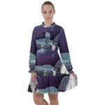 Alien Astronaut Scene All Frills Chiffon Dress