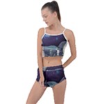 Alien Astronaut Scene Summer Cropped Co-Ord Set