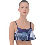 Alien Astronaut Scene Frill Bikini Top