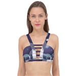 Alien Astronaut Scene Cage Up Bikini Top