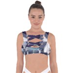 Alien Astronaut Scene Bandaged Up Bikini Top