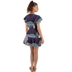 Flutter Sleeve Wrap Dress 