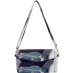 Alien Astronaut Scene Removable Strap Clutch Bag
