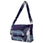 Alien Astronaut Scene Full Print Messenger Bag (M)