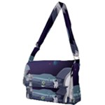 Alien Astronaut Scene Full Print Messenger Bag (L)