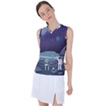 Alien Astronaut Scene Women s Sleeveless Sports Top
