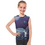 Alien Astronaut Scene Kids  Mesh Tank Top