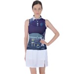 Alien Astronaut Scene Women s Sleeveless Polo T-Shirt