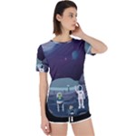 Alien Astronaut Scene Perpetual Short Sleeve T-Shirt