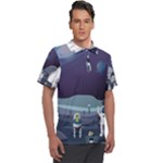 Alien Astronaut Scene Men s Polo T-Shirt
