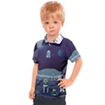 Alien Astronaut Scene Kids  Polo T-Shirt