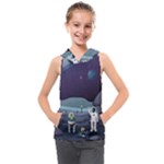 Alien Astronaut Scene Kids  Sleeveless Hoodie