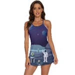 Alien Astronaut Scene 2-in-1 Flare Activity Dress