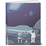 Alien Astronaut Scene 8  x 10  Hardcover Notebook