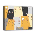 Seamless Pattern Cute Cat Cartoons Canvas 10  x 8  (Stretched)