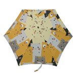 Seamless Pattern Cute Cat Cartoons Mini Folding Umbrellas