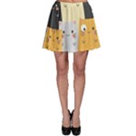 Seamless Pattern Cute Cat Cartoons Skater Skirt