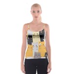 Seamless Pattern Cute Cat Cartoons Spaghetti Strap Top