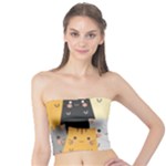 Seamless Pattern Cute Cat Cartoons Tube Top