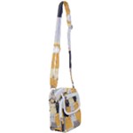 Seamless Pattern Cute Cat Cartoons Shoulder Strap Belt Bag