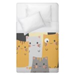 Seamless Pattern Cute Cat Cartoons Duvet Cover (Single Size)