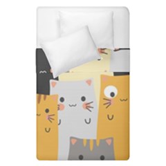 Seamless Pattern Cute Cat Cartoons Duvet Cover Double Side (Single Size) from ArtsNow.com