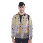 Seamless Pattern Cute Cat Cartoons Men s Windbreaker
