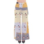 Seamless Pattern Cute Cat Cartoons So Vintage Palazzo Pants