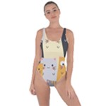 Seamless Pattern Cute Cat Cartoons Bring Sexy Back Swimsuit