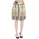 Seamless Pattern Cute Cat Cartoons Pleated Skirt