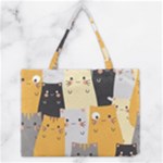 Seamless Pattern Cute Cat Cartoons Medium Tote Bag