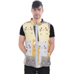 Seamless Pattern Cute Cat Cartoons Men s Puffer Vest
