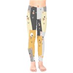 Seamless Pattern Cute Cat Cartoons Kids  Leggings
