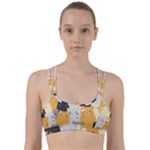 Seamless Pattern Cute Cat Cartoons Line Them Up Sports Bra