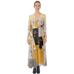 Button Up Boho Maxi Dress 