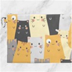 Seamless Pattern Cute Cat Cartoons Canvas Cosmetic Bag (XXXL)