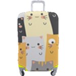 Seamless Pattern Cute Cat Cartoons Luggage Cover (Large)