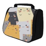 Seamless Pattern Cute Cat Cartoons Full Print Travel Pouch (Small)