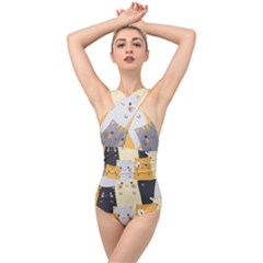 Cross Front Low Back Swimsuit 
